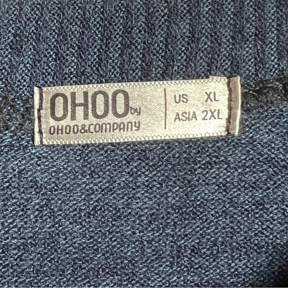 Ohoo Sweater Men's XL V-neck Long Sleeve Blue - Picture 5 of 8